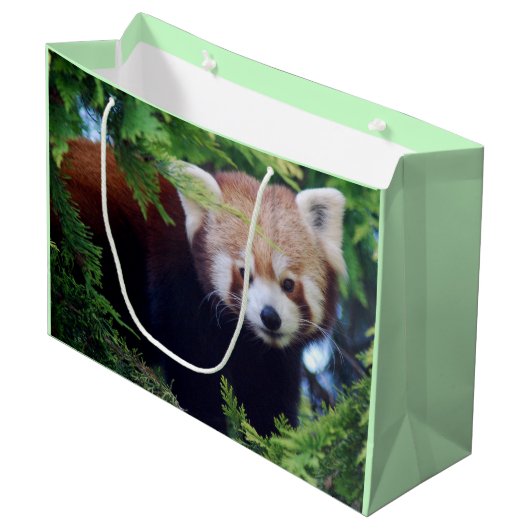 Grand Sac Cadeau Panda rouge (Devant Angle)