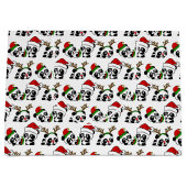 Grand Sac Cadeau Pandas de Noël (Devant)