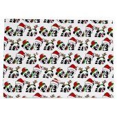 Grand Sac Cadeau Pandas de Noël (Dos)
