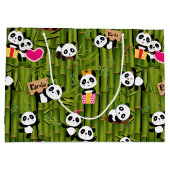 Grand Sac Cadeau Panda's Pattern 2 (Dos)
