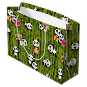 Grand Sac Cadeau Panda's Pattern 2 (Dos Angle)