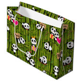 Grand Sac Cadeau Panda's Pattern 2 (Devant Angle)