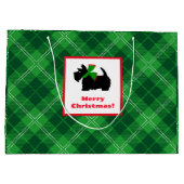 Grand Sac Cadeau Panier de Noël écossais (Dos)
