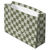 Grand Sac Cadeau Panneau de configuration Sage Green (Dos Angle)