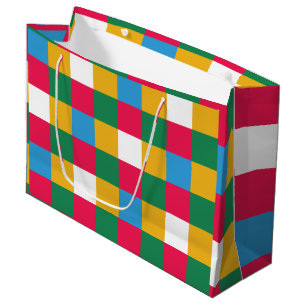 Grand Sac Cadeau Panneau de contrôle Festif coloré