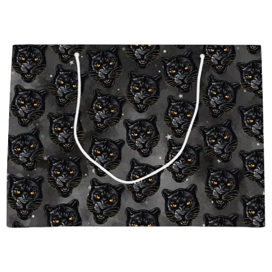 Grand Sac Cadeau Panthère noire (Devant)
