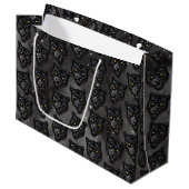 Grand Sac Cadeau Panthère noire (Devant Angle)