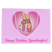 Grand Sac Cadeau Pantoufles de ballet d'anniversaire de (Dos)