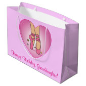 Grand Sac Cadeau Pantoufles de ballet d'anniversaire de (Dos Angle)