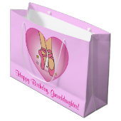 Grand Sac Cadeau Pantoufles de ballet d'anniversaire de (Devant Angle)