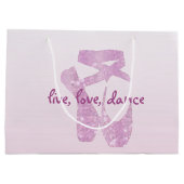 Grand Sac Cadeau pantoufles roses (Dos)