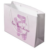 Grand Sac Cadeau pantoufles roses (Dos Angle)