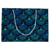 Grand Sac Cadeau paon (Dos)