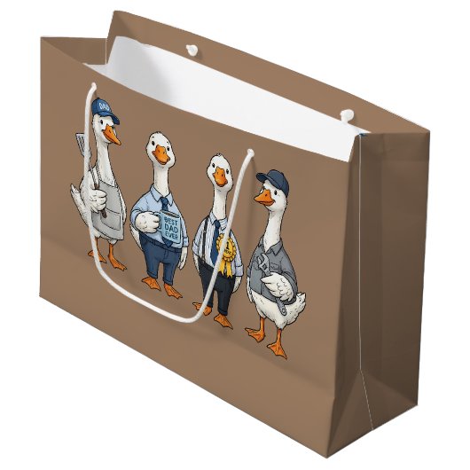 Grand Sac Cadeau Papa Oie (Devant Angle)