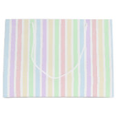 Grand Sac Cadeau Papier à enveloppement pastel arc-en-ciel (Devant)