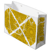 Grand Sac Cadeau Papier cadeau de mauvaise qualité. (Devant Angle)