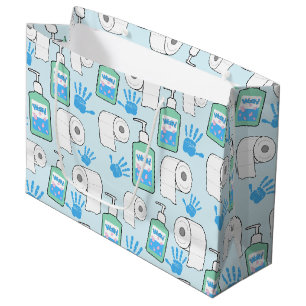 Grand Sac Cadeau Papier de toilette et Motif d'assainissement des m