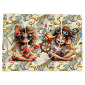 Grand Sac Cadeau Papier d'emballage Summer Time Fun (Dos)