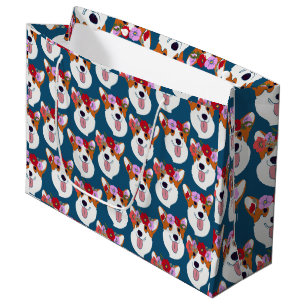 Grand Sac Cadeau Papier d'enveloppement de cartons bleu Pembroke We