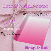 Grand Sac Cadeau Papier enveloppé Ombre Pastel Shades