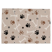 Grand Sac Cadeau Papier motif à envelopper pour chien mignon (Dos)