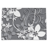 Grand Sac Cadeau Papier mural à fleurs 2 (Devant)