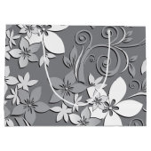 Grand Sac Cadeau Papier mural à fleurs 2 (Dos)