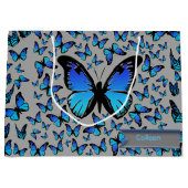Grand Sac Cadeau papillon bleu (Devant)