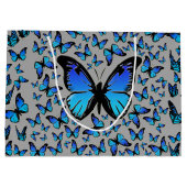 Grand Sac Cadeau papillon bleu (Dos)