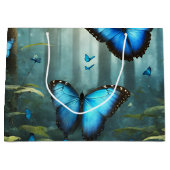 Grand Sac Cadeau Papillon bleu Morpho (Devant)