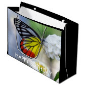 Grand Sac Cadeau Papillon jaune rouge Peint Jezebel (Devant Angle)