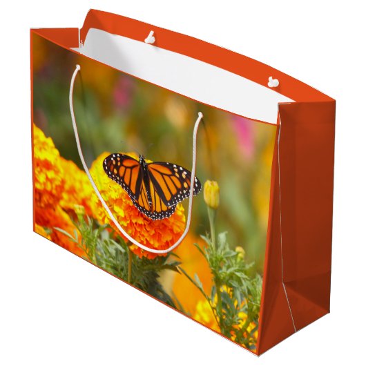 Grand Sac Cadeau Papillon monarque Orange Marigold Photo (Dos Angle)