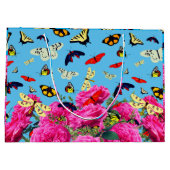 Grand Sac Cadeau Papillon rose (Dos)