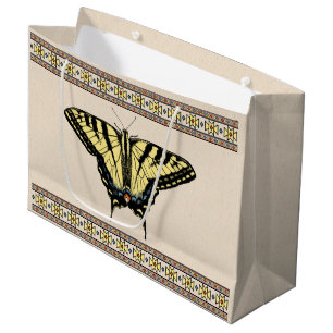 Grand Sac Cadeau Papillon Southwestern jaune Swallowtail