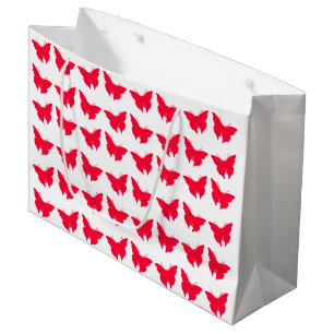 Grand Sac Cadeau Papillons audacieux de mod de fard à joues
