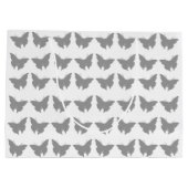 Grand Sac Cadeau Papillons gris gras (Dos)