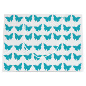 Grand Sac Cadeau Papillons turquoise gras (Devant)