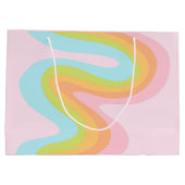 Grand Sac Cadeau Pâque arc-en-ciel pastel (Dos)