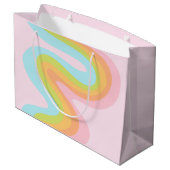 Grand Sac Cadeau Pâque arc-en-ciel pastel (Dos Angle)