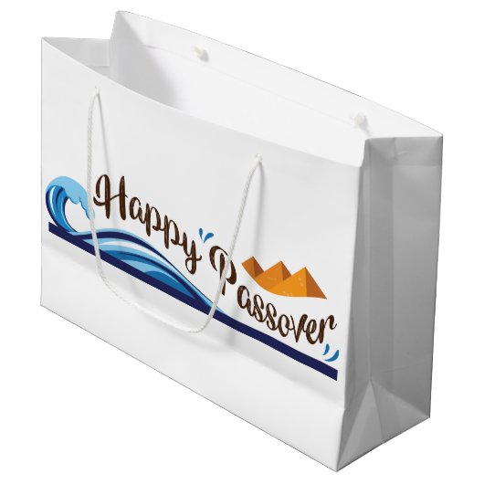 Grand Sac Cadeau Pâque Partir De La Mer (Devant Angle)