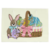 Grand Sac Cadeau Pâques Panier Dragons Oeufs (Dos)