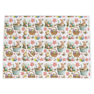 Grand Sac Cadeau Pâques, printemps