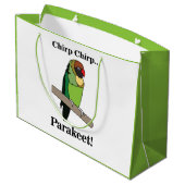 Grand Sac Cadeau Parakeet Bird Lovers (Dos Angle)