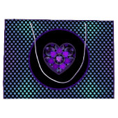 Grand Sac Cadeau Parapluie violet & coeurs .7 (Dos)