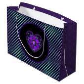 Grand Sac Cadeau Parapluie violet & coeurs .7 (Dos Angle)