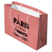 Grand Sac Cadeau Paris est toujours une bonne idée (Dos Angle)