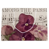 Grand Sac Cadeau Parmi Les Pansies (Devant)