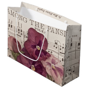 Grand Sac Cadeau Parmi Les Pansies