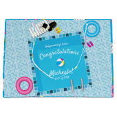 Grand Sac Cadeau Parti de la fête du pool (Devant)