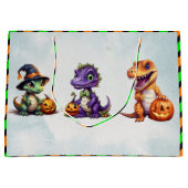 Grand Sac Cadeau Parti Dino-Mash d'Halloween (Devant)